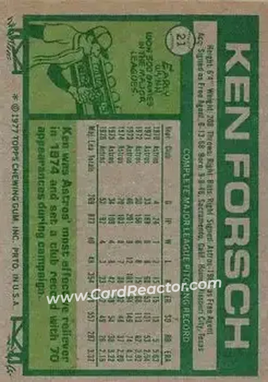 Back of Ken Forsch