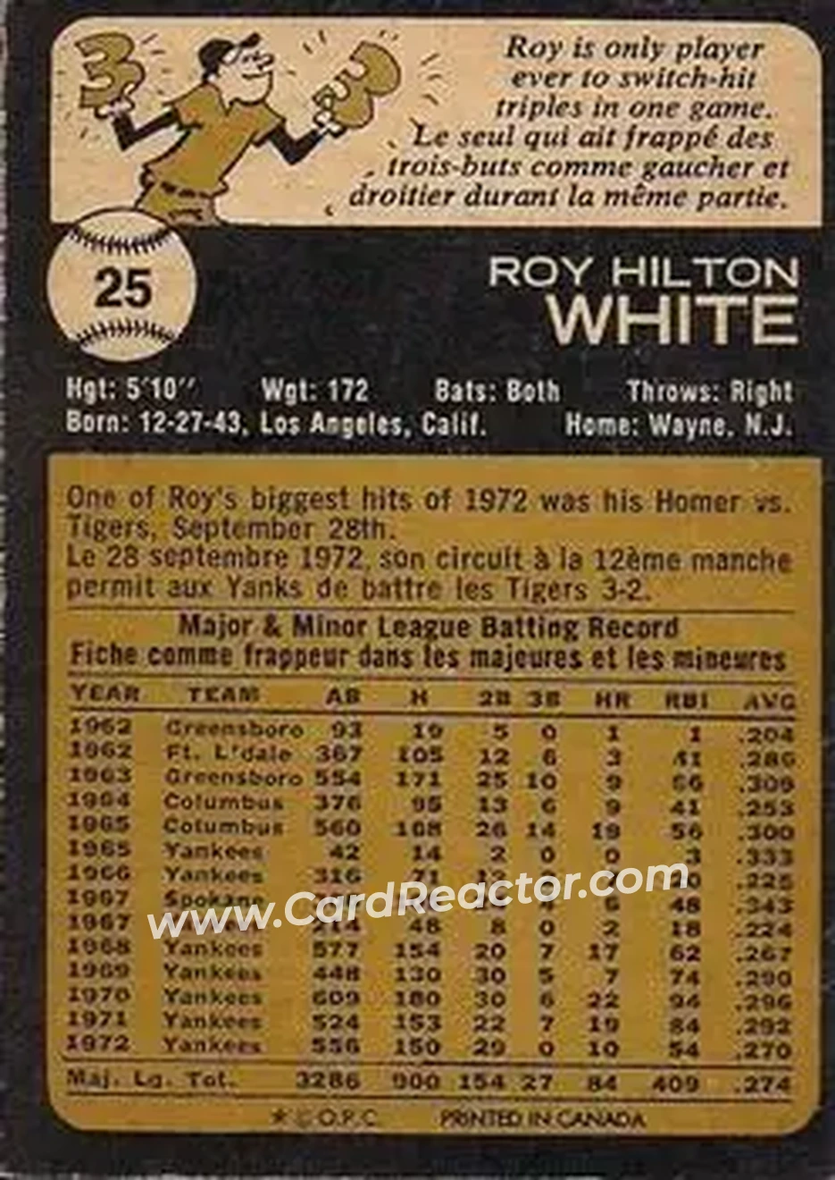 Back of Roy White