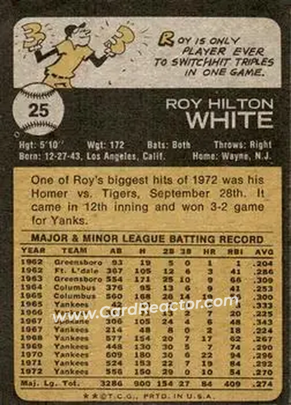 Back of Roy White
