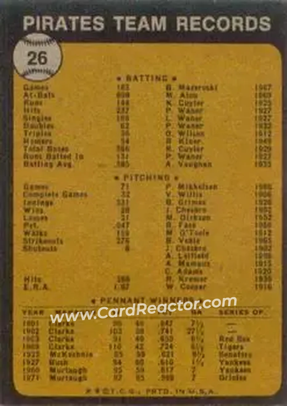 Back of Card #26