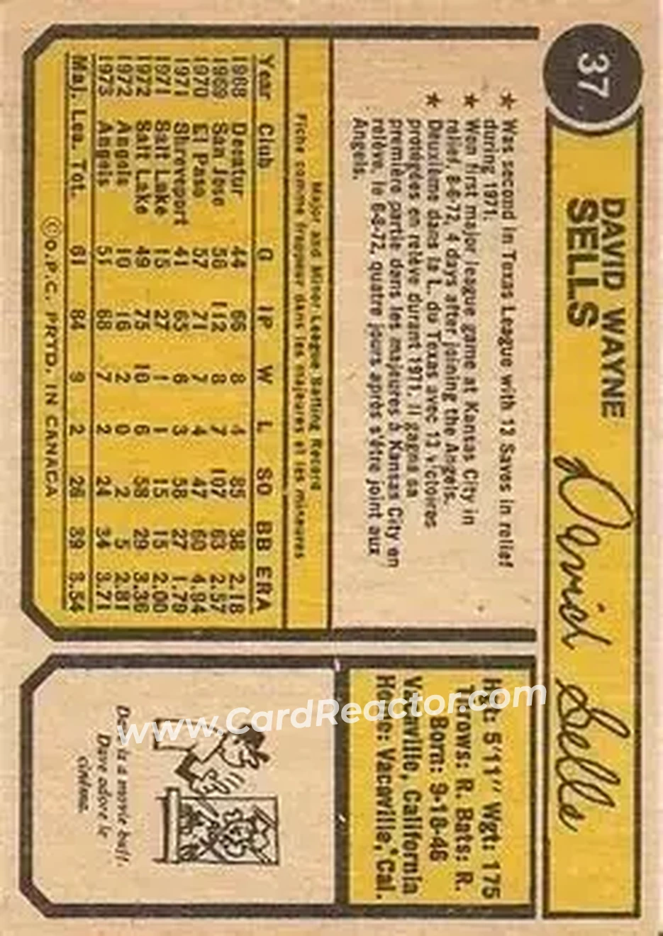 Back of Dave Sells