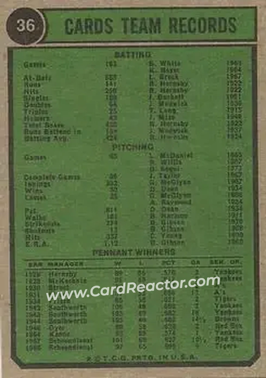 Back of Card #36