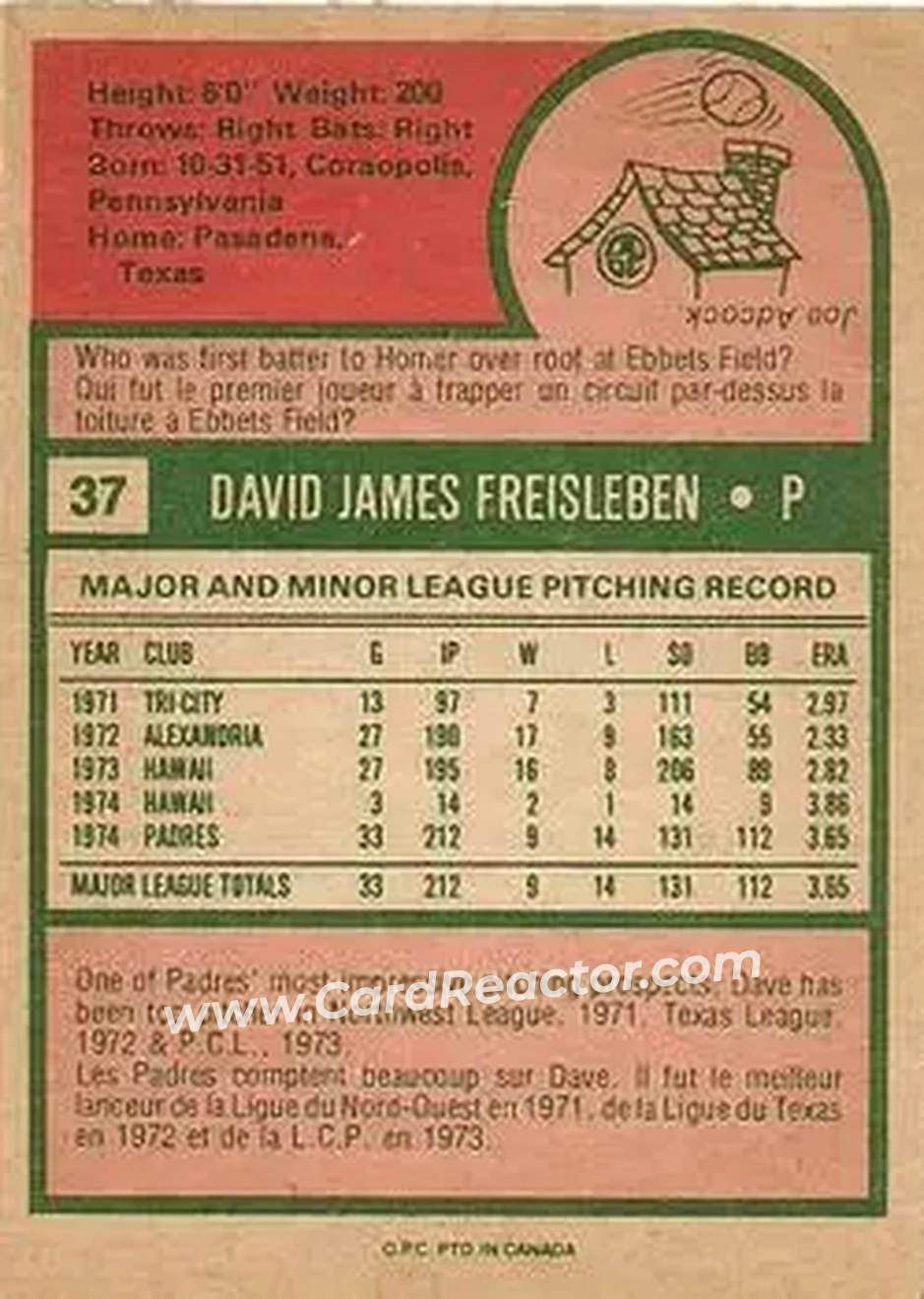 Back of Dave Freisleben
