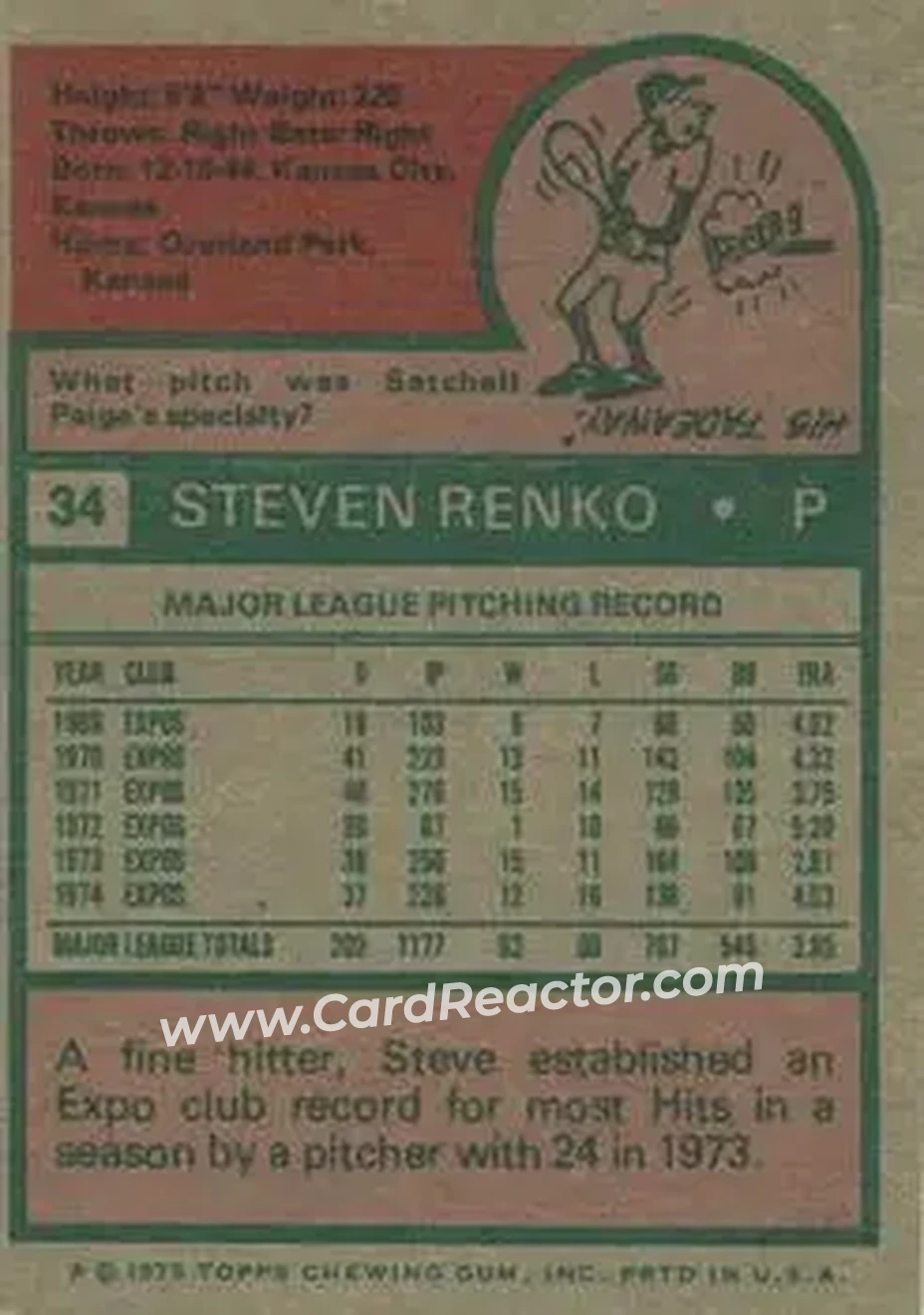 Back of Steve Renko