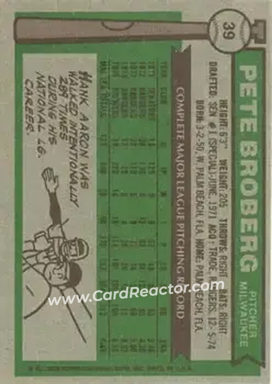 Back of Pete Broberg