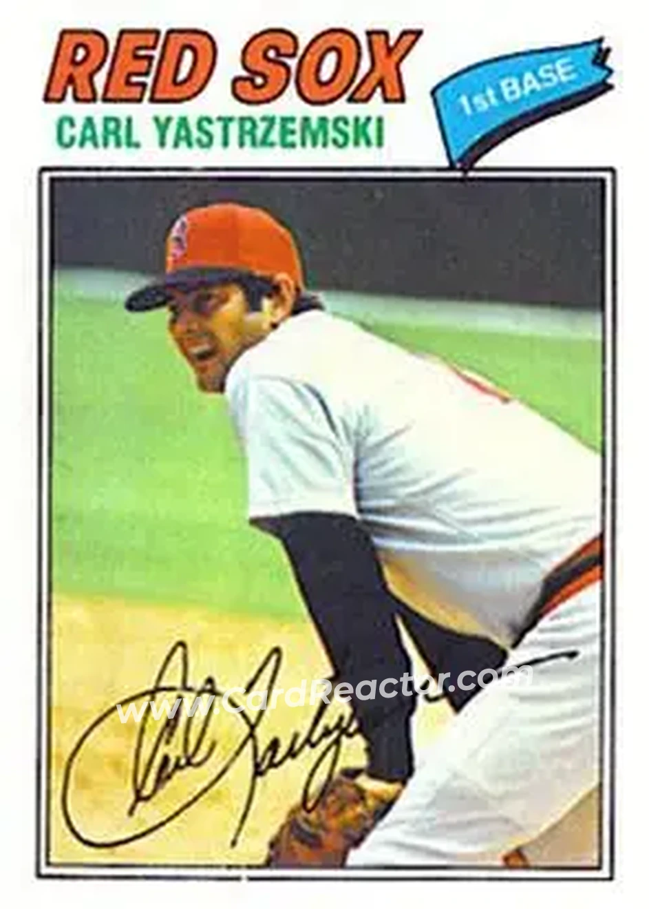 Front of Carl Yastrzemski