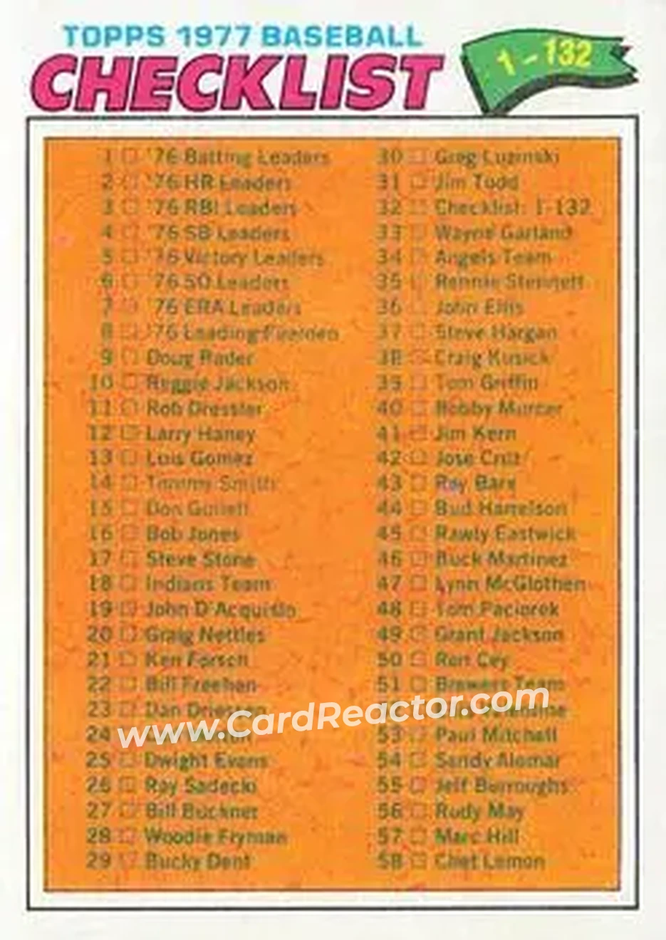 Front of Card #32