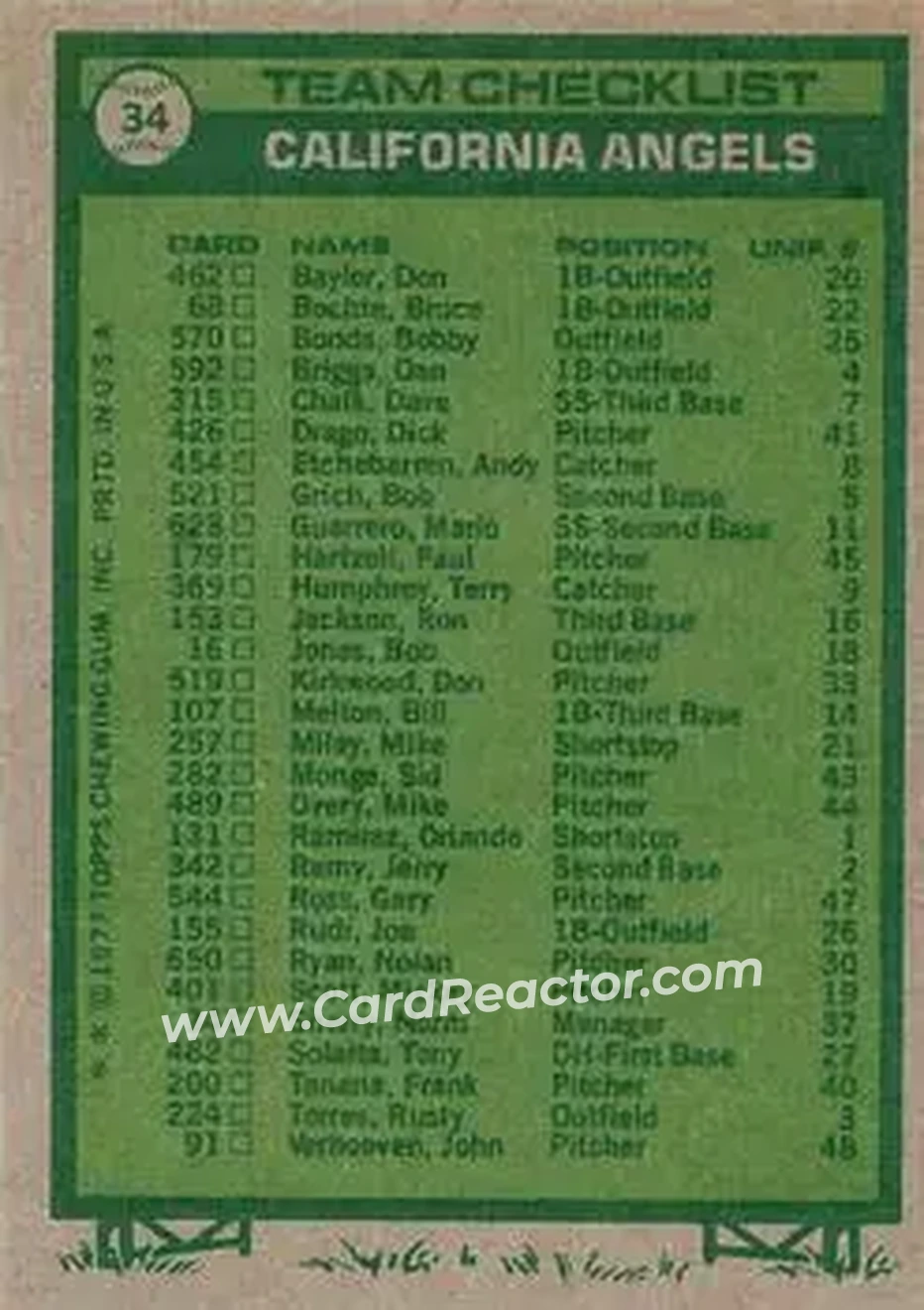 Back of Card #34