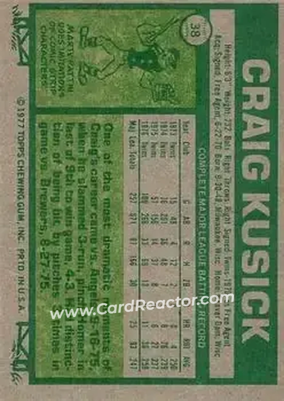 Back of Craig Kusick
