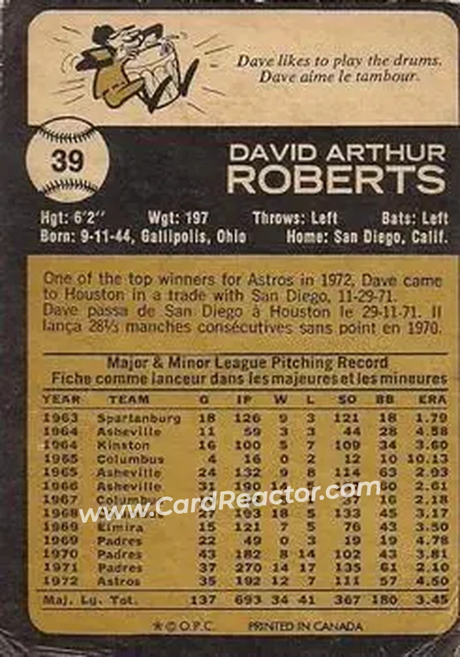 Back of Dave Roberts