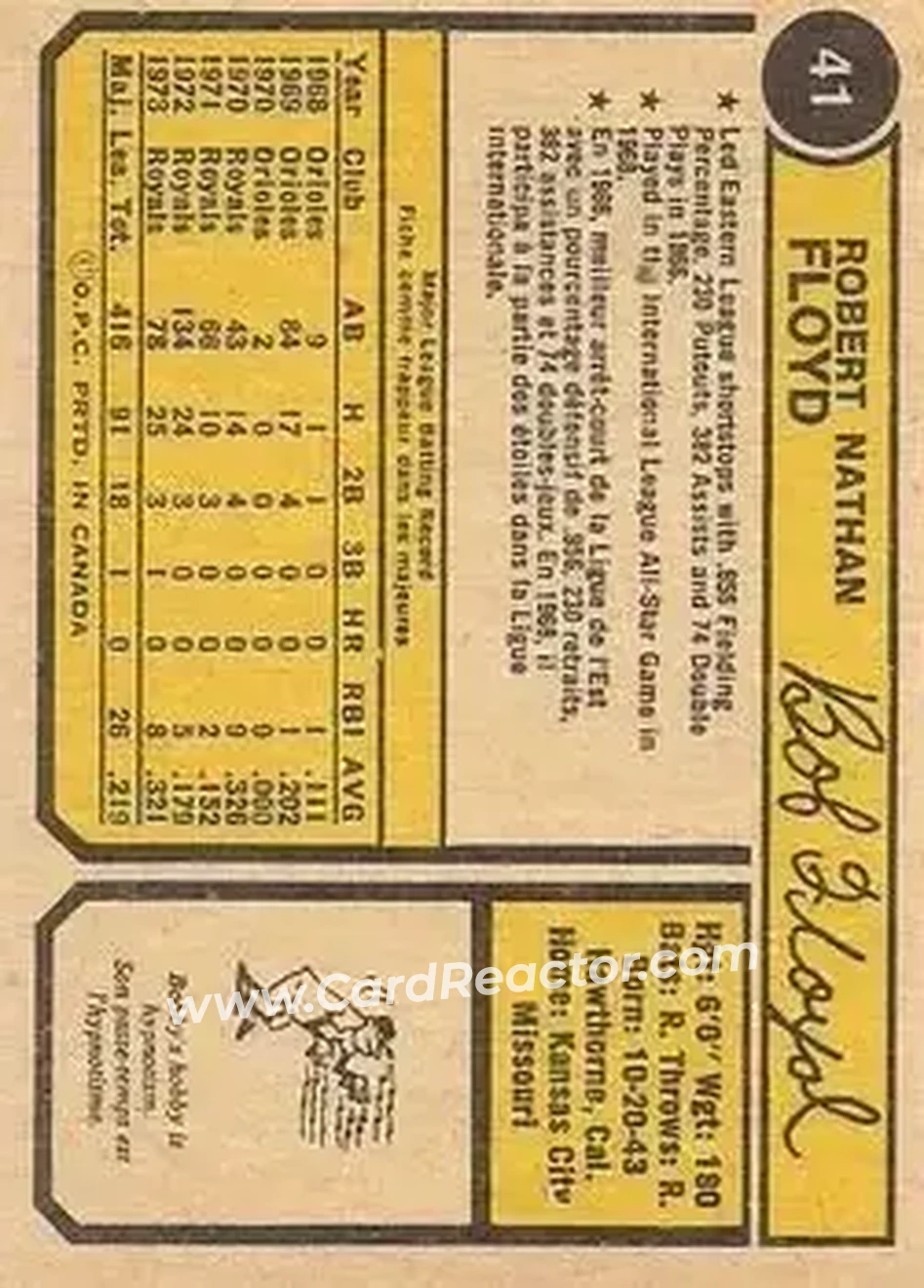 Back of Bobby Floyd