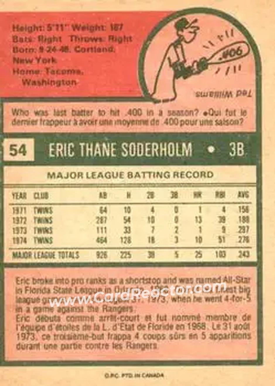 Back of Eric Soderholm