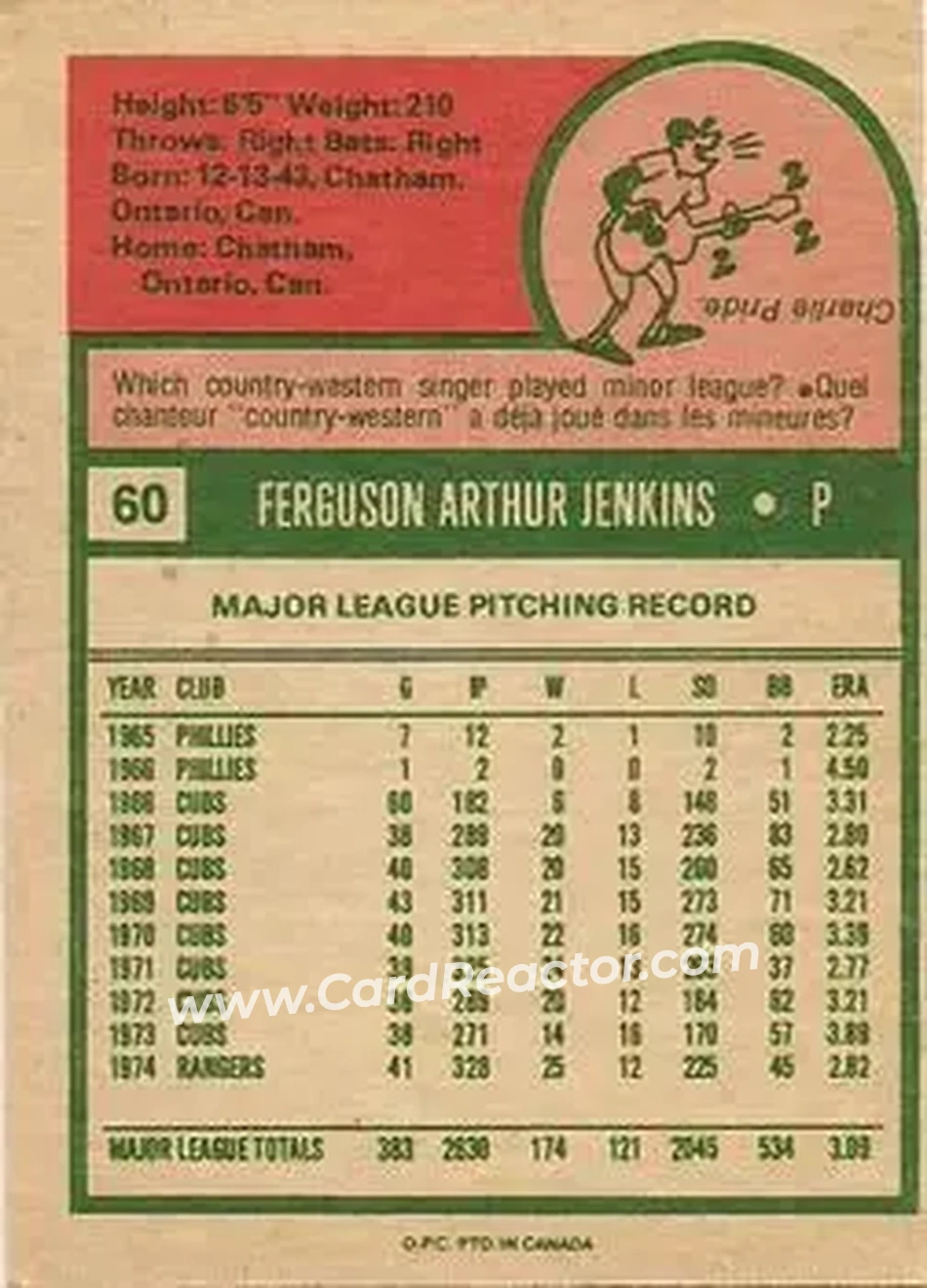 Back of Ferguson Jenkins