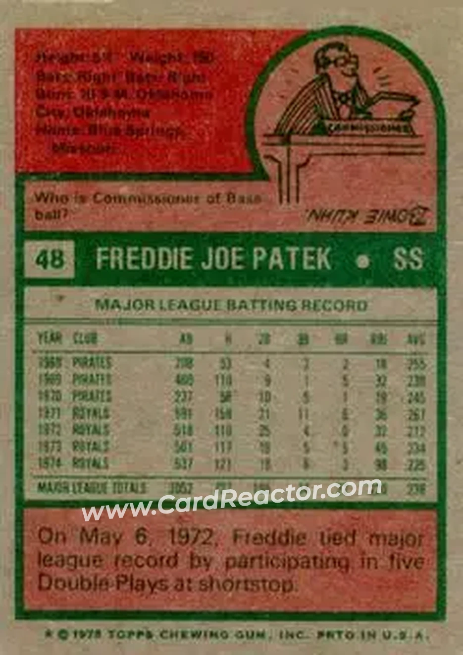 Back of Fred Patek