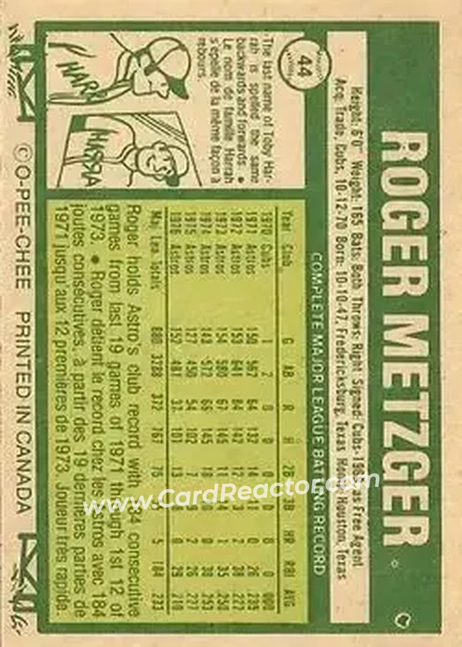 Back of Roger Metzger