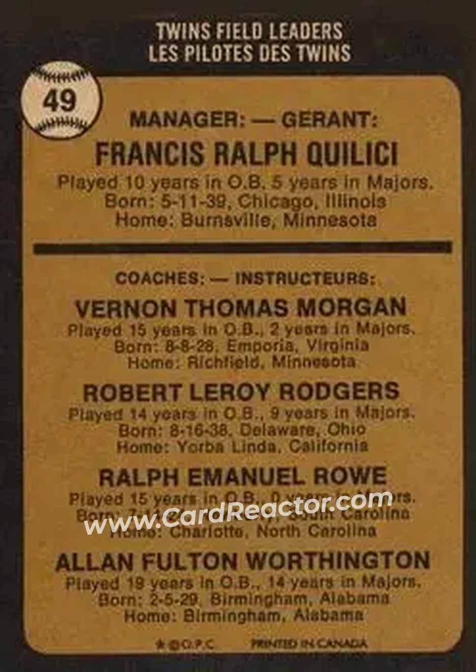 Back of Card #49