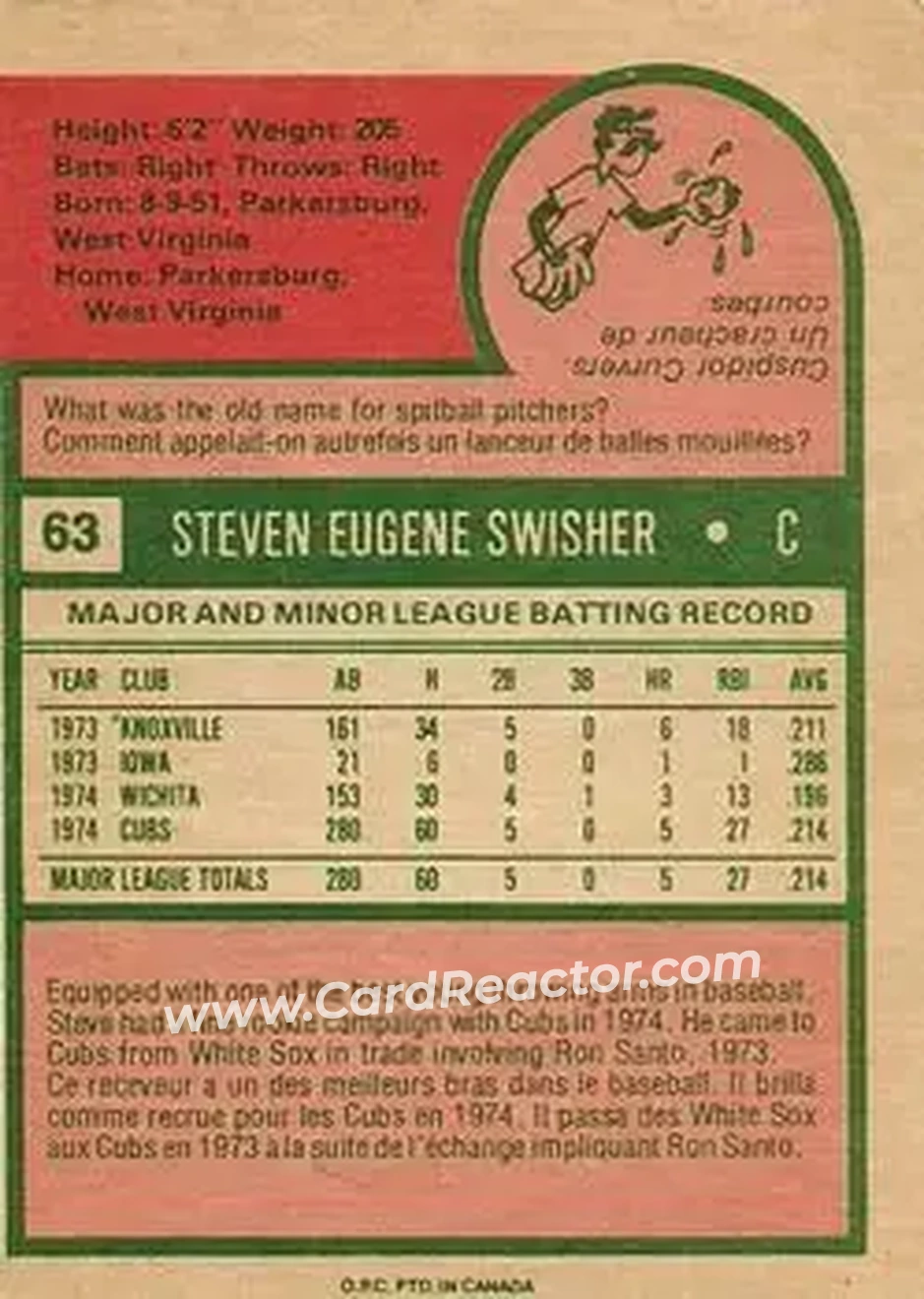 Back of Steve Swisher