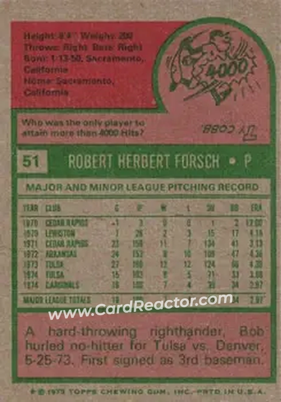 Back of Bob Forsch