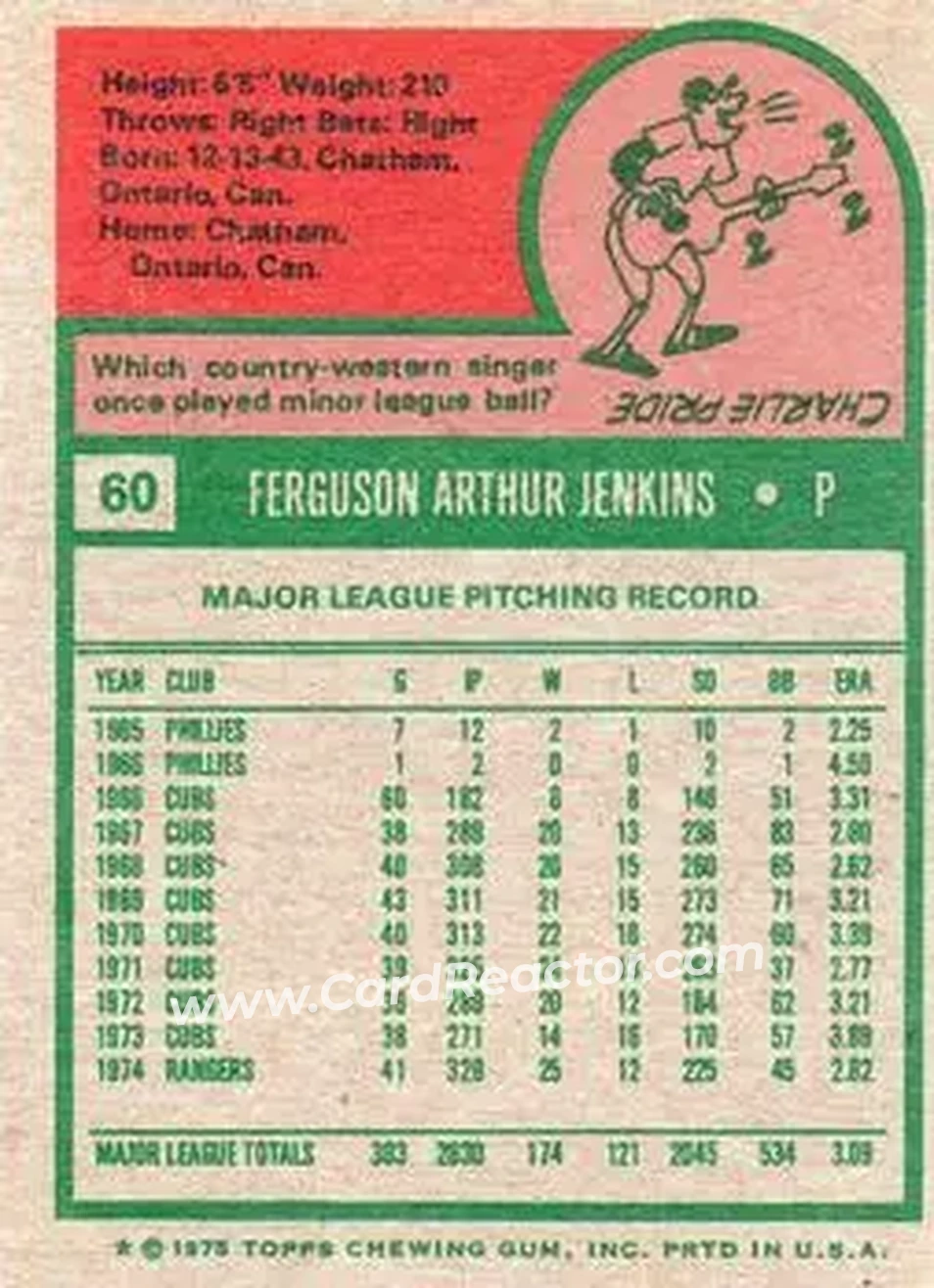 Back of Ferguson Jenkins