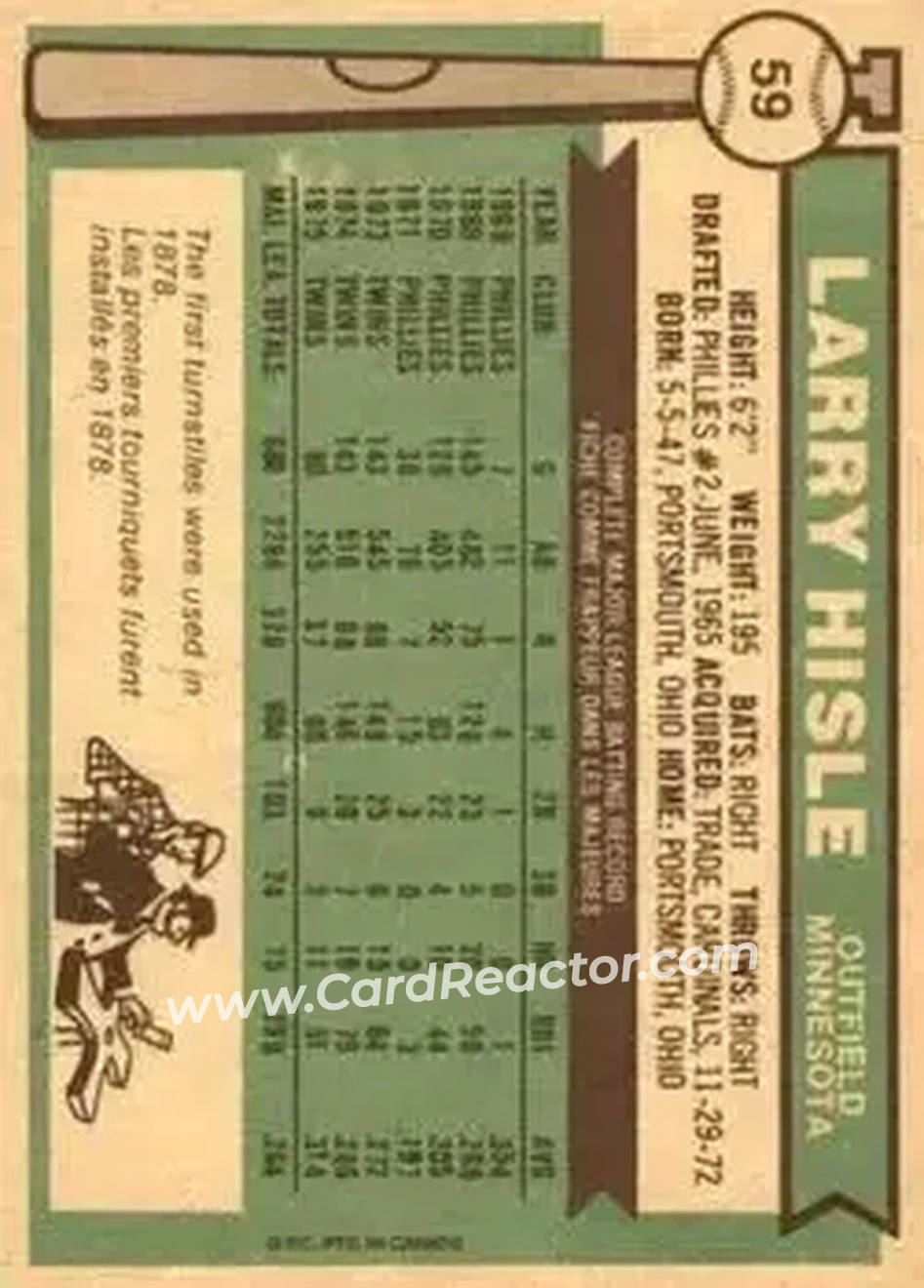 Back of Larry Hisle