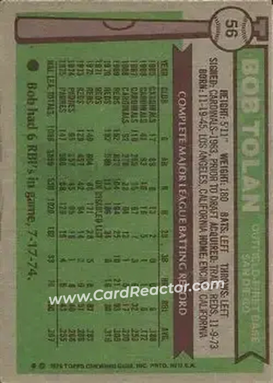 Back of Bob Tolan