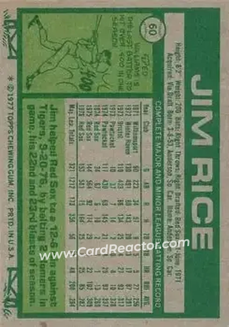 Back of Jim Rice