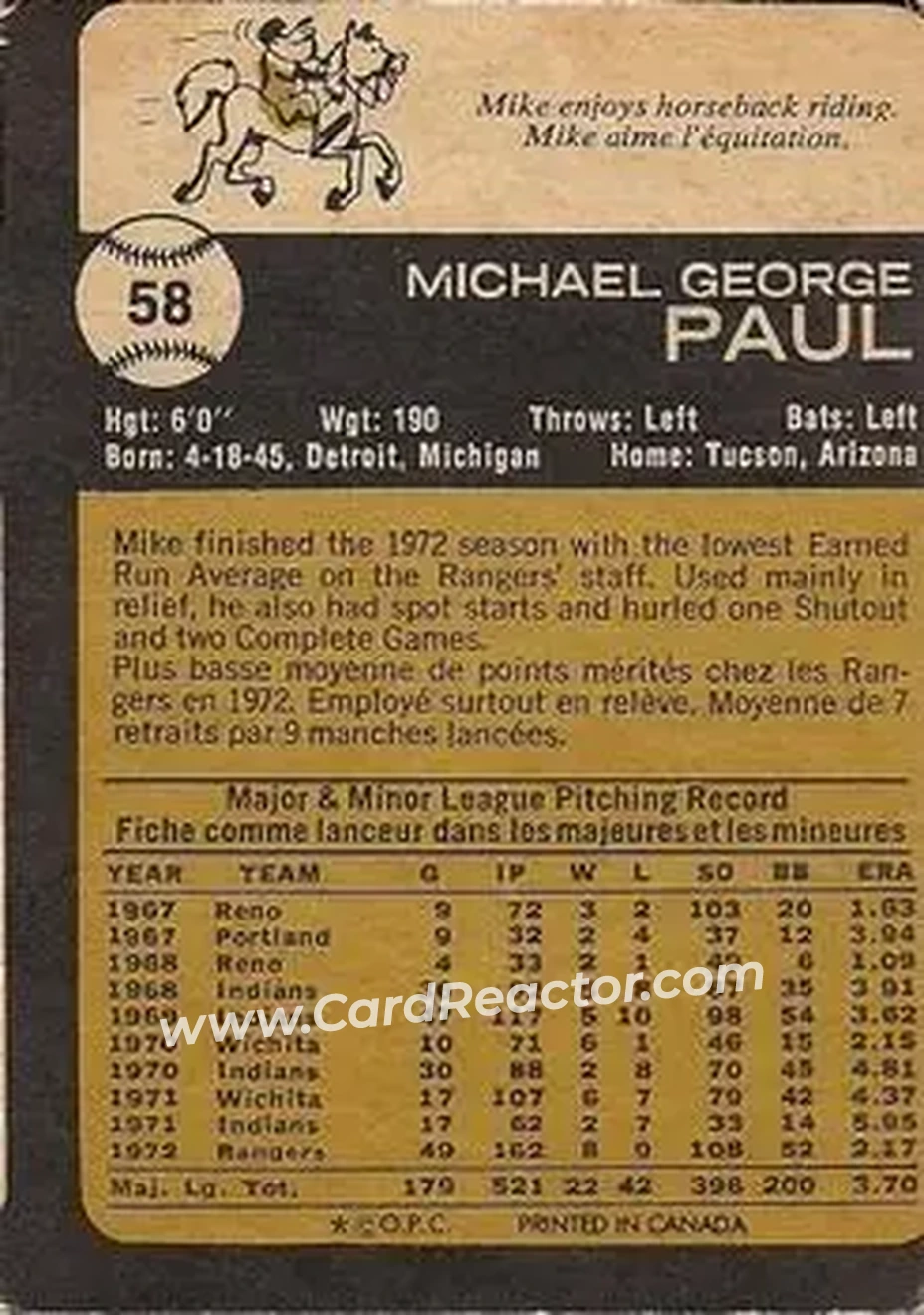 Back of Mike Paul