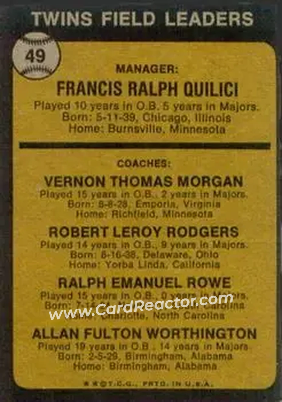 Back of Card #49