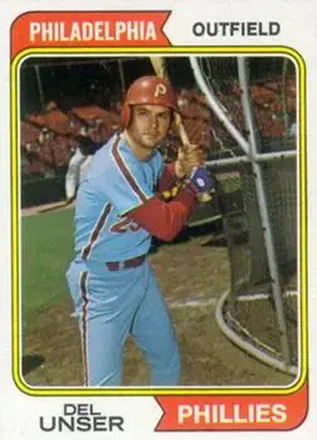 1974 Topps #69 Del Unser