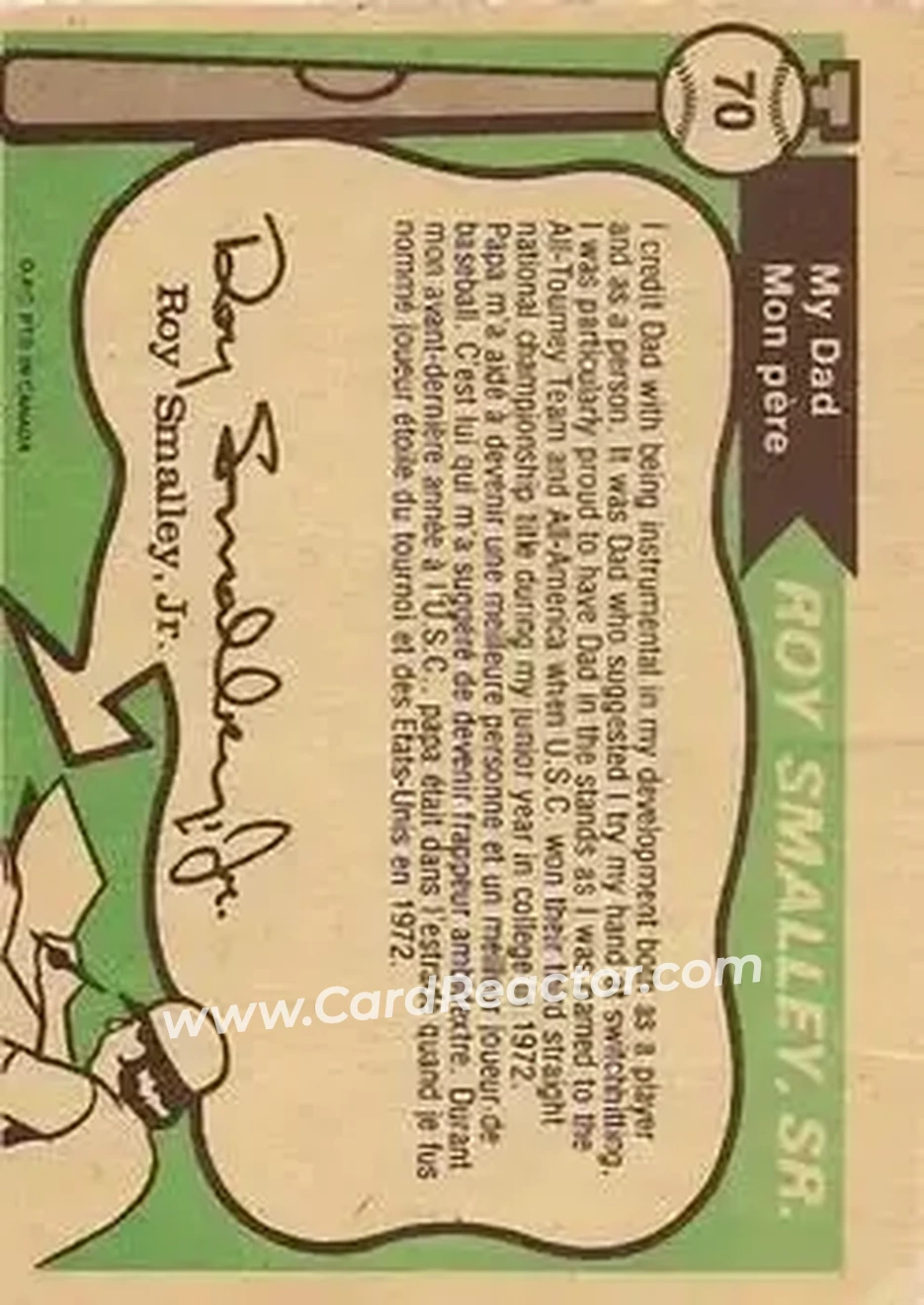 Back of Card #70