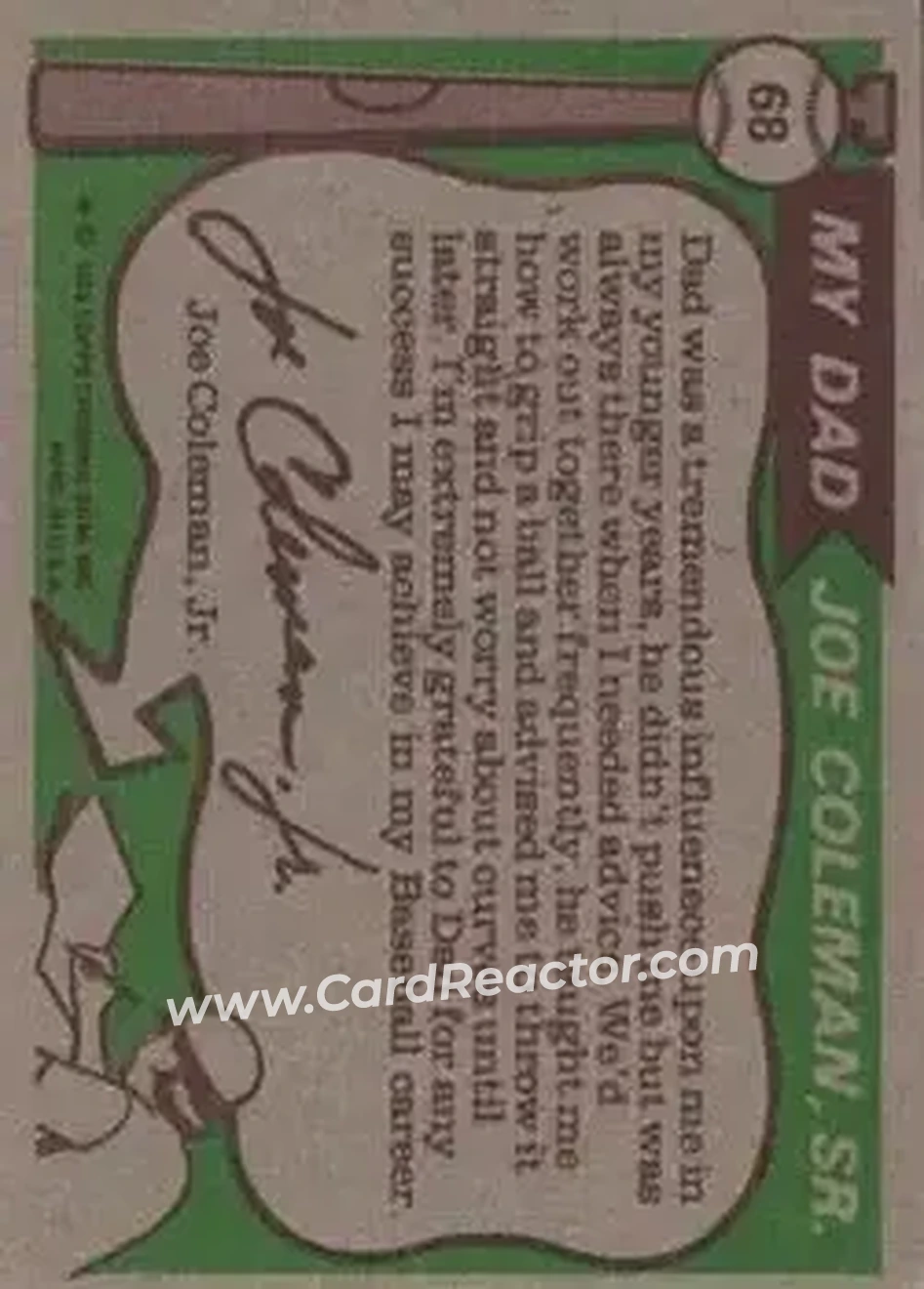 Back of Card #68