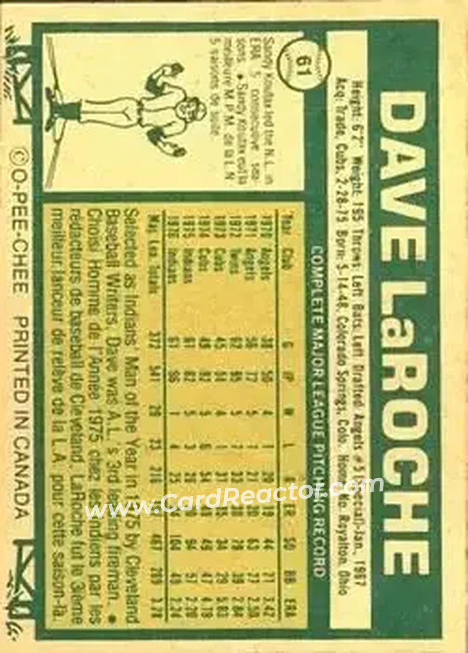 Back of Dave LaRoche