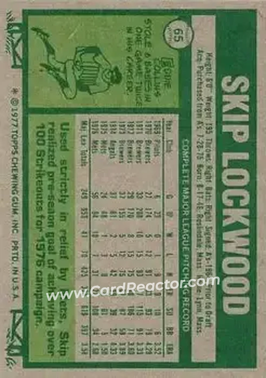 Back of Skip Lockwood