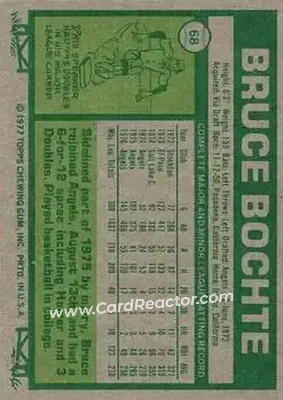 Back of Bruce Bochte