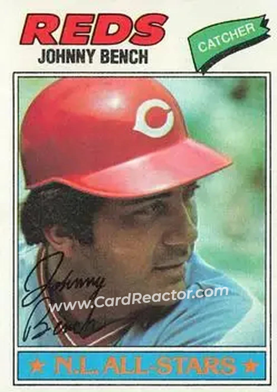Front of Johnny Bench