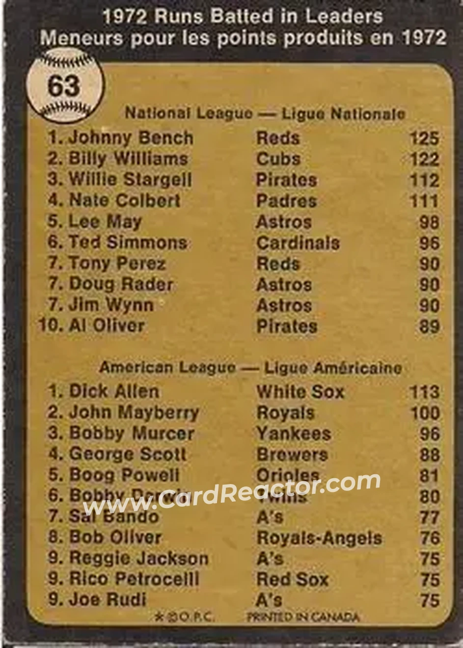 Back of Card #63