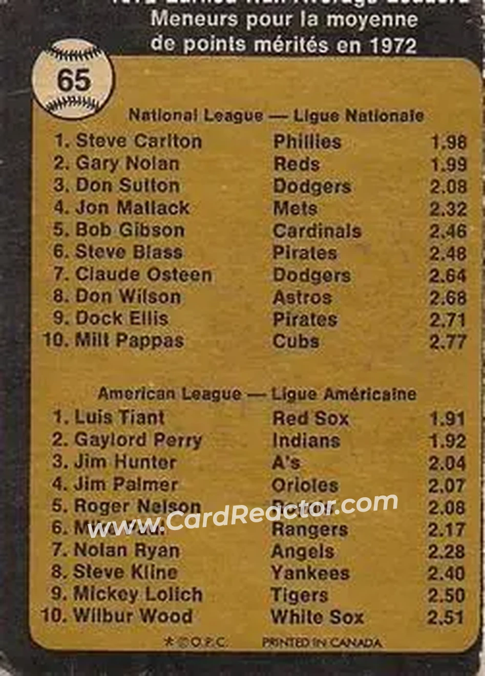 Back of Card #65