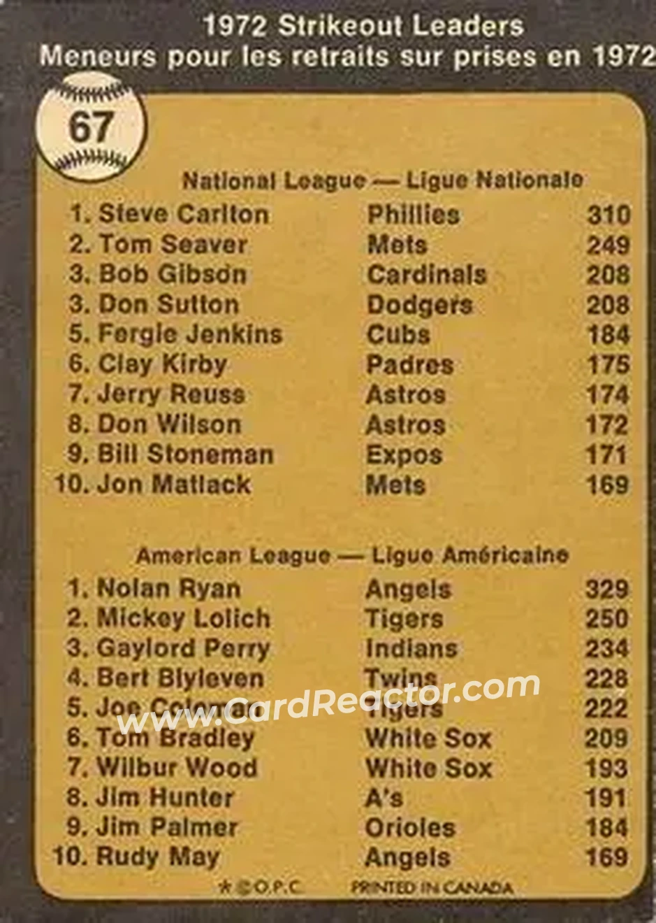 Back of Card #67