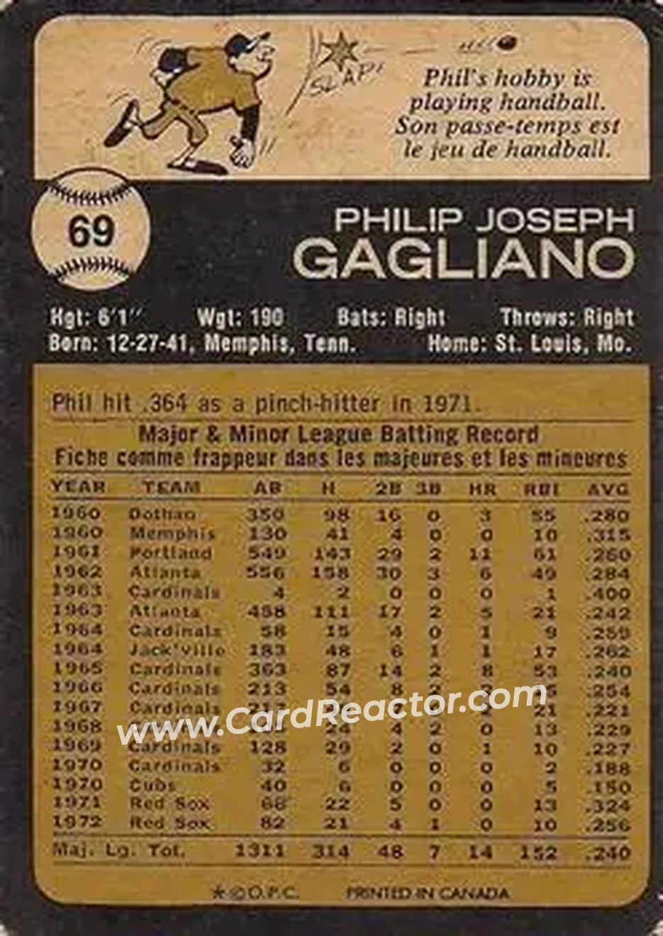 Back of Phil Gagliano