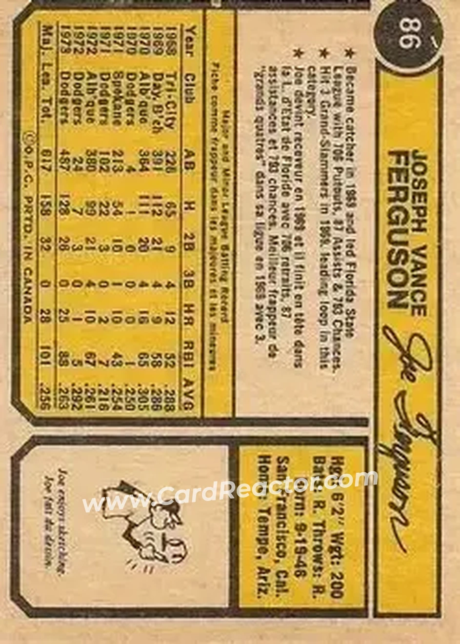 Back of Joe Ferguson