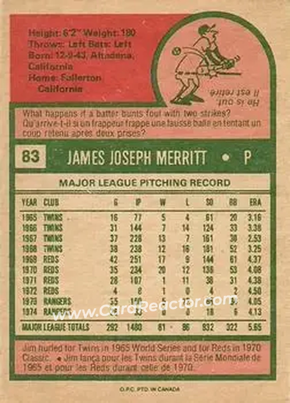 Back of Jim Merritt