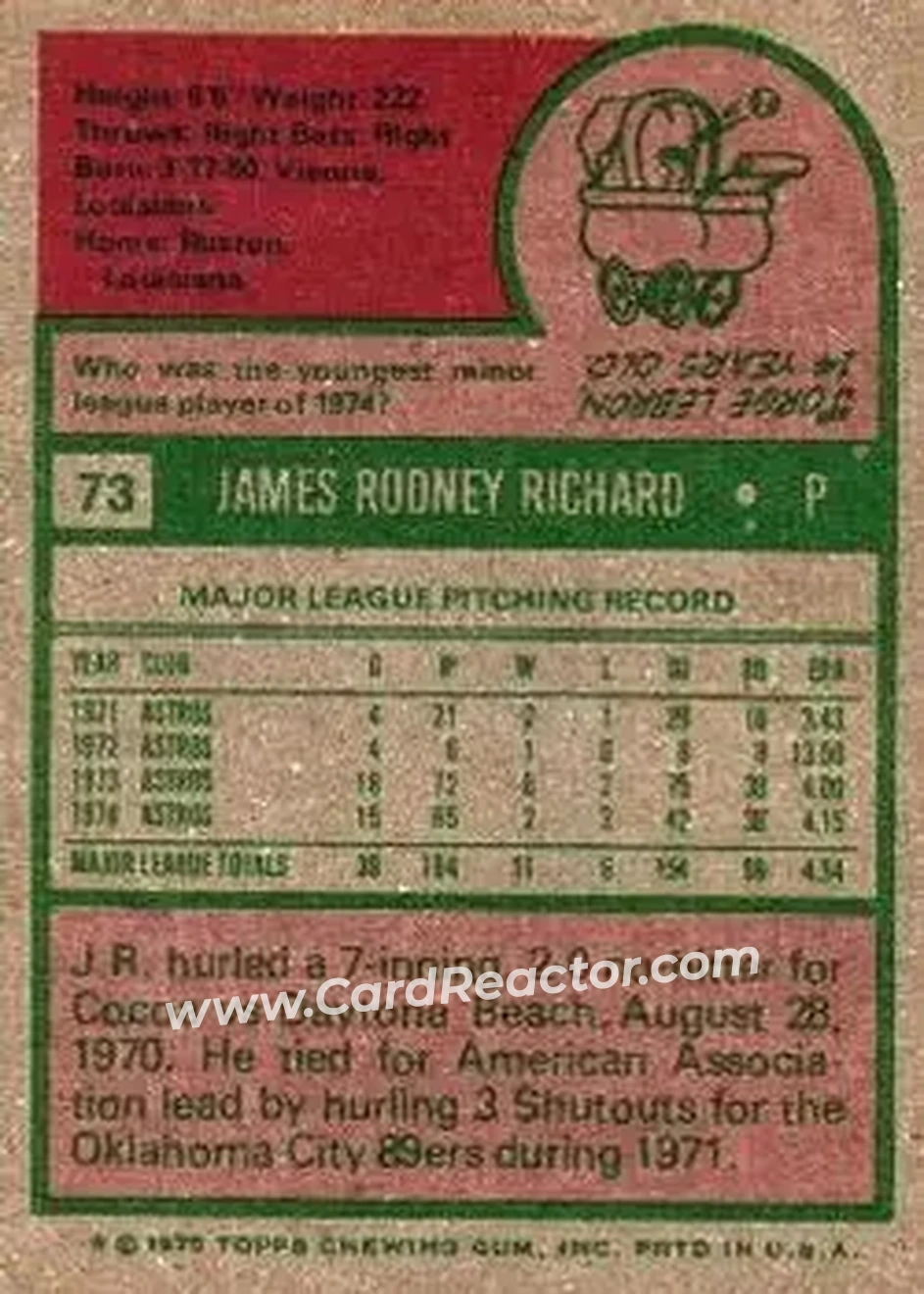Back of J.R. Richard