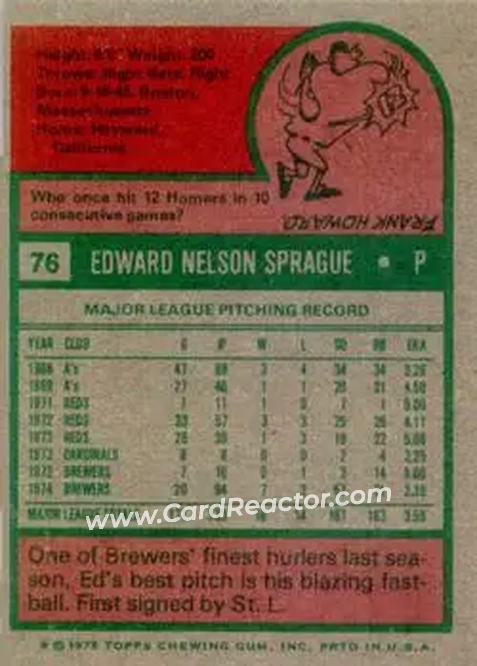 Back of Ed Sprague