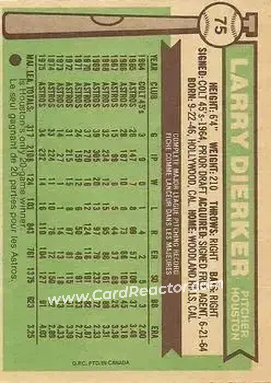 Back of Larry Dierker