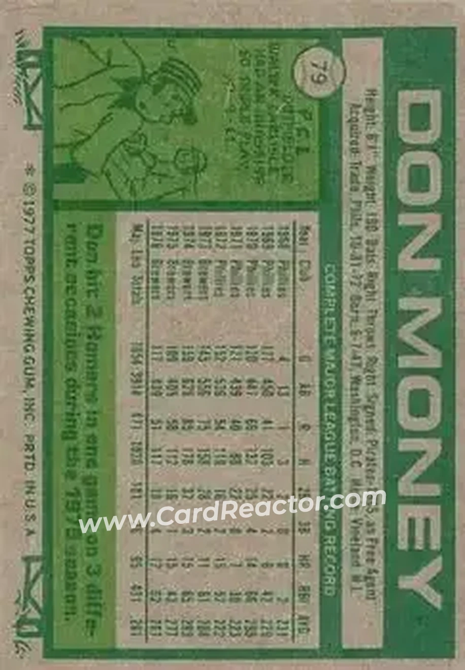 Back of Don Money