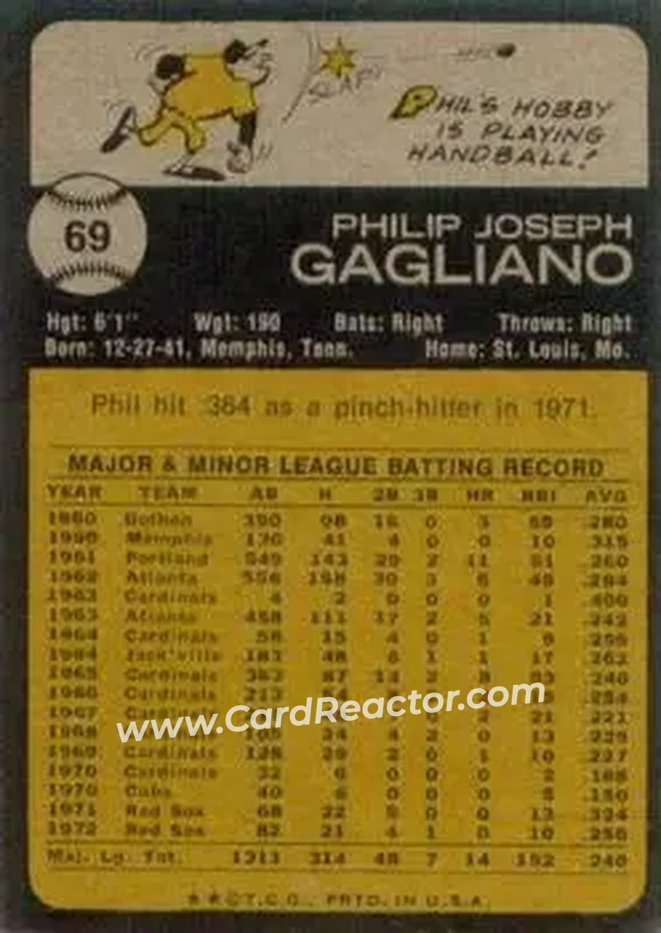 Back of Phil Gagliano