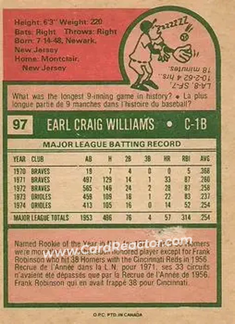 Back of Earl Williams