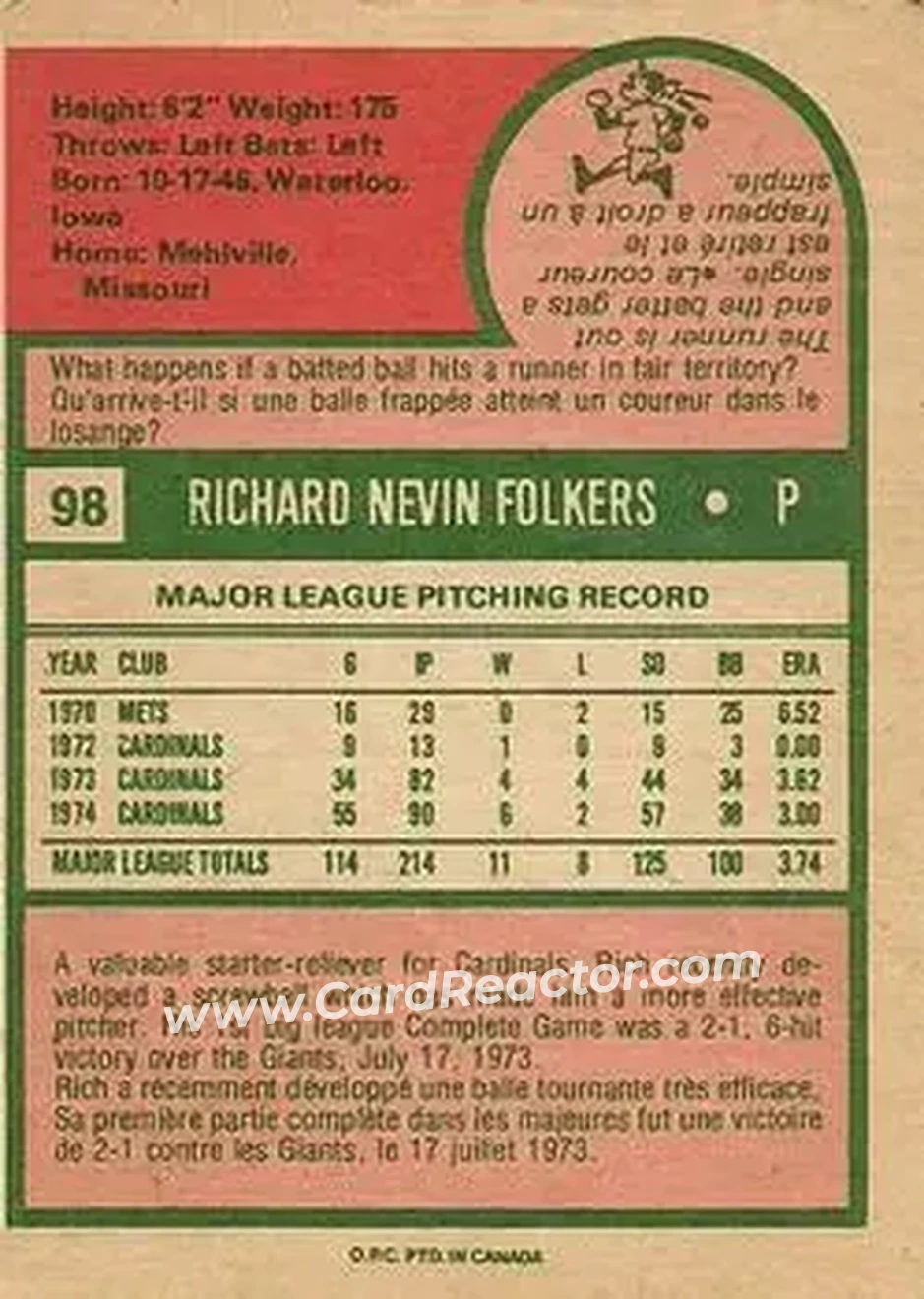 Back of Rich Folkers