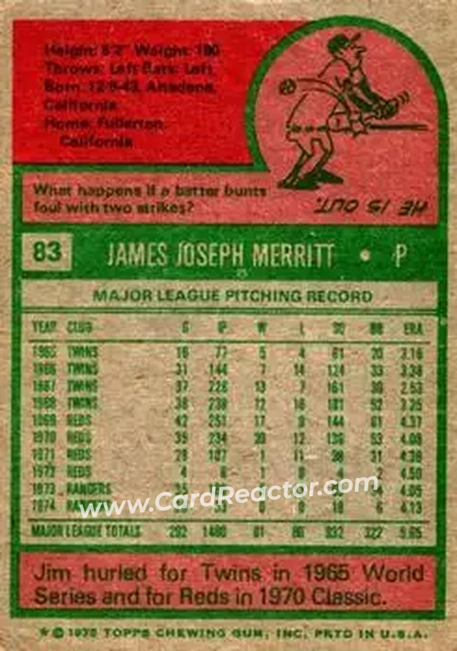 Back of Jim Merritt