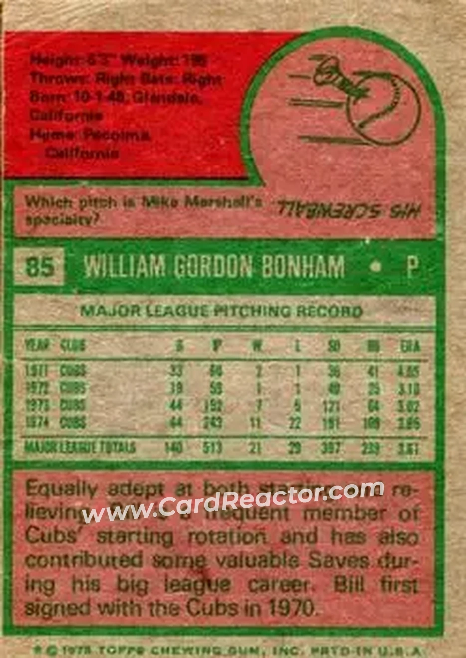Back of Bill Bonham